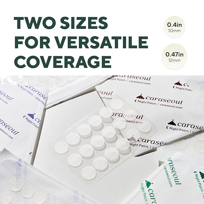 caraseoul Overnight Pimple Patches, Thicker & Extra Adhesion, 2 Size Hydrocolloid Acne Patch for Zits and Blemishes, Bakuchiol & Aloe Vera, Korean Skin Care, Easy to Use – Dermatology Tested