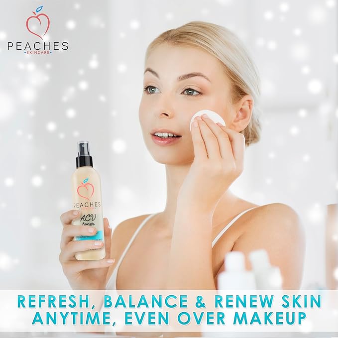 Vegan Facial Toner with Citrus Extracts – Gently Exfoliates and Targets Acne and Blemishes – Apple Cider Vinegar Face Toner (8 oz)