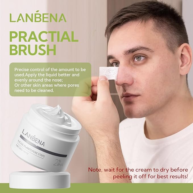 LANBENA Blackhead Remover - Peel Off Mask for Nose & Face, Blackhead Removal Kit 1.05oz