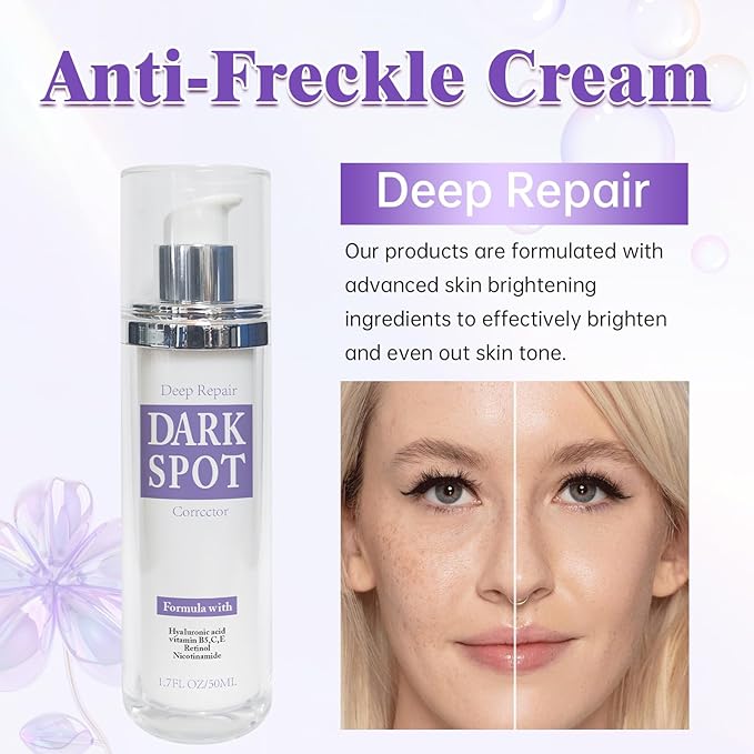 Dark Spot Remover for Face and Body, Dark Spot Corrector for Age Spots & Brown Spots, Rapid Tone Repair Cream with Advanced Formula with Hyaluronic Acid & Vitamin C Treatment (1.7 Fl Oz)