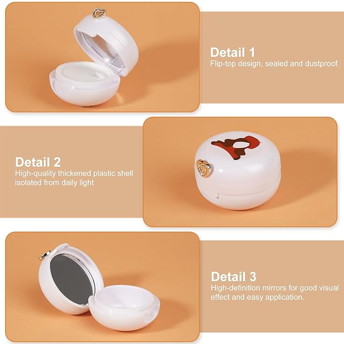 2 Pack Lip Balm Containers,Plastic Portable