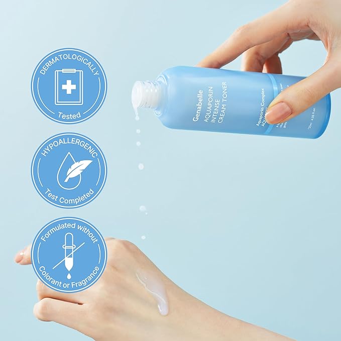 Aquaporin Intense Cream Toner | Milky Glow Essence with Ceramide, Panthenol, AQUAXYL for Soothing Moisture, Non-Sticky Formula - Dermatologist Tested - 4.05 fl.oz