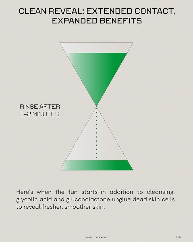 Clean Reveal, Brightening Glycolic + PHA Gel Cleanser Hydrates & Gently Exfoliates with Aloe and Provitamin B5, Smooths Texture & Clears Pores - 4.9 fl oz