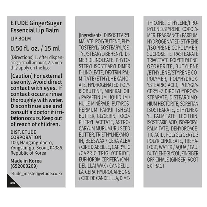 ETUDE Ginger Sugar Essential Lip Treatment