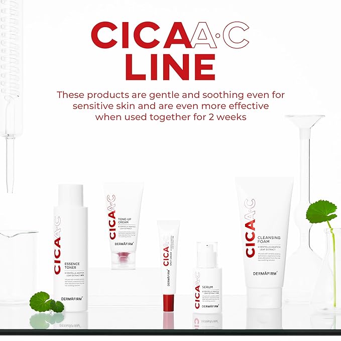 DERMAFIRM CICA AC Tone Up Cream 1.69 oz | Centella Asiatica Face Cream for Dry & Sensitive Skin | Korean Skincare Beauty Product Facial Moisturizer | K Beauty Skin Care Tone Up Cream for Women & Men