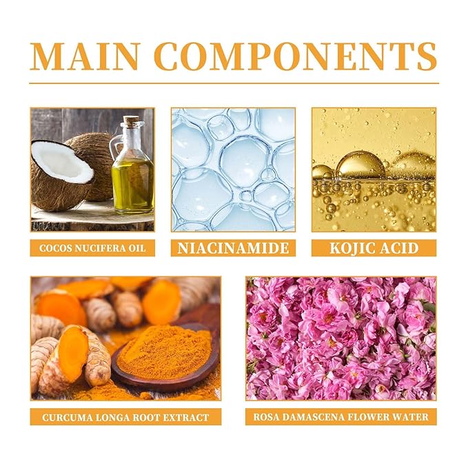 Yaper 2 Pcs Turmeric Foaming Face Wash,Deep Cleansing and Exfoliating Glow Wash Turmeric Facial Cleanser With Brush.