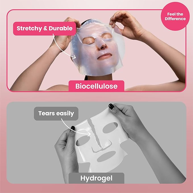 Body Restore Natural Collagen Face Mask 5 Pack – Korean Skin Care Sheet Mask with Fermented Coconut Water – Birthday Gifts for Women & Men, Support Deep Moisture, Dry Skin, Clean Beauty - Anti-Aging