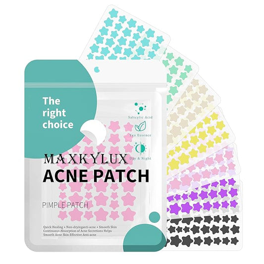 Star Pimple Patches for Face, Acne Patches, Cute Colorful Star Zit Covers with Hydrocolloid & Tea Tree Oil, Salicylic Acid Cica Extract 4 Sizes (8mm/9mm/11mm/14mm) | 357 Count