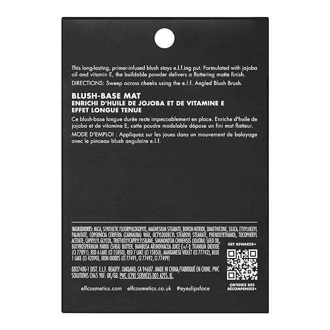 e.l.f. Primer-Infused Matte Blush, Long-Lasting, Lightweight & Buildable Always Crushing