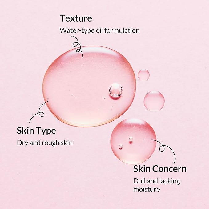 Whamisa Organic Flowers Deep Rich Facial Oil, Hydrating Watery Formula with Fermented Ingredients & Postbiotics, Nourishing, Glowing Hydration (32ml)