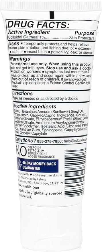 RULO Eczema Relief Cream | Clinical-Strength Itch Relief & Dermatitis Treatment for Adults, Baby and Kids | Advanced Eczema Therapy and Skin Barrier Repair, Colloidal Oatmeal for Itchy Skin | 2 Fl Oz