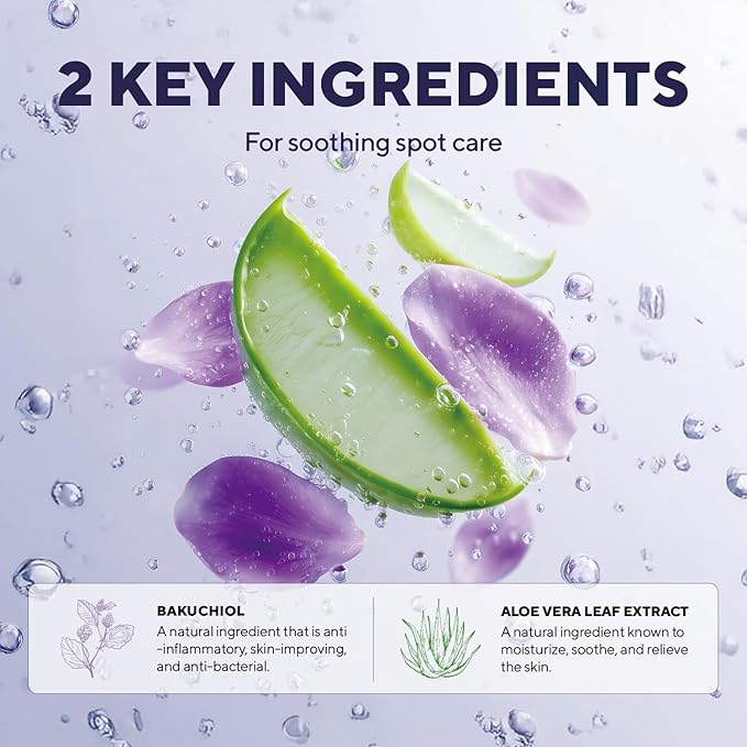 caraseoul Overnight Pimple Patches, Thicker & Extra Adhesion, 2 Size Hydrocolloid Acne Patch for Zits and Blemishes, Bakuchiol & Aloe Vera, Korean Skin Care, Easy to Use – Dermatology Tested