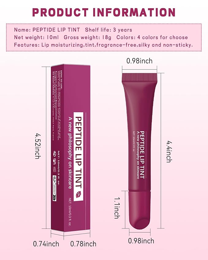 Tinted Lip Balm-1Pcs Rose Gray Peptide Thanksgiving