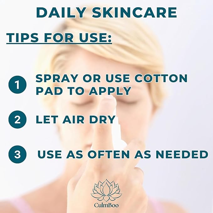 Hypochlorous Acid Spray for Face & Skin - Acne Prone Skin, Eczema, Natural Tattoo Aftercare, Piercing Aftercare Spray, Eye Lash Cleanser, Face Mist Toner, Wound Care Cleanser, 8 Fl Oz 1 Pack