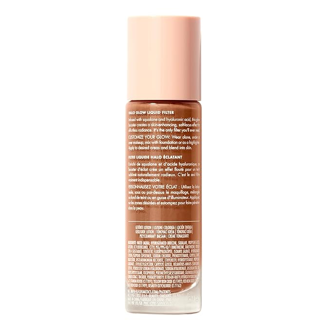 e.l.f. Halo Glow Liquid Filter, Complexion Booster For 6 Tan/Deep