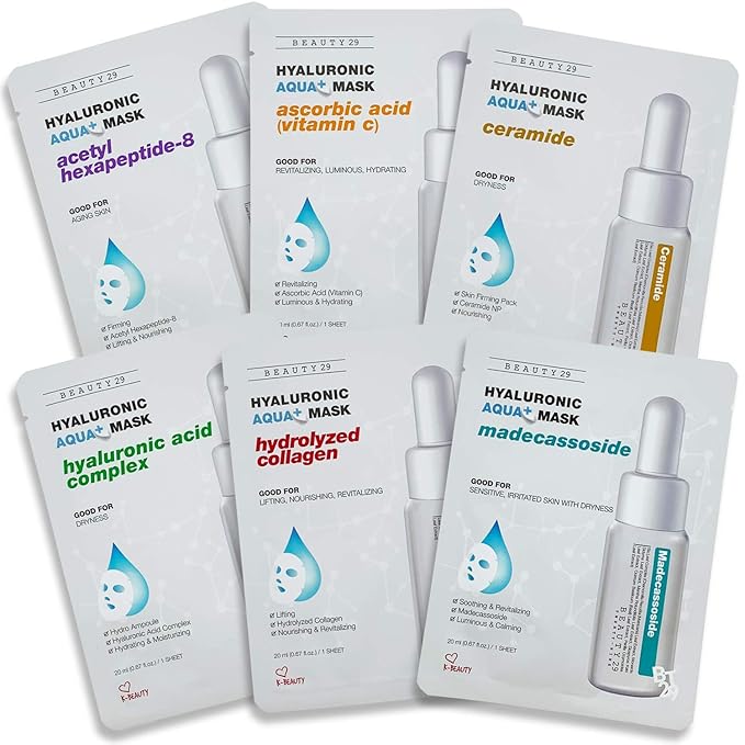 Hyaluronic Aqua Plus Essence Full Face Facial Sheet Mask 18 Sheets Combo - VALUE SET