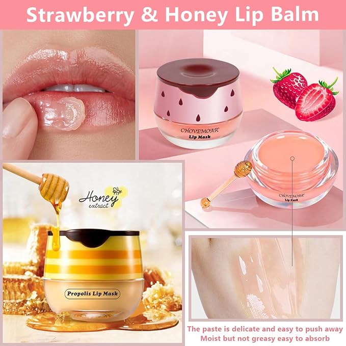 4 Pcs Strawberry & Honey Lip Exfoliator