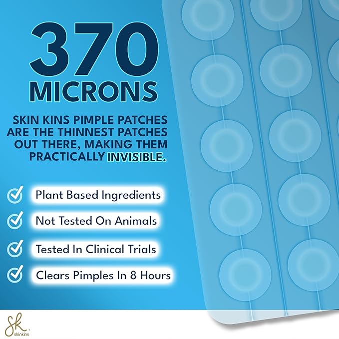 Hydrocolloid Pimple Patches for Face - Ultra-Thin 0.37mm Acne Patch with Centella - Beveled for Stronger Grip - Korean Skin Care Spot Covers - Gunk Out in 6-8 Hrs - Vegan, Made in Korea, 48 Dots