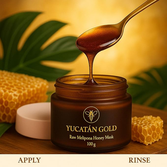Melipona Honey Face Mask – All-Natural Solution for Dry Skin, Fine Lines & Youthful Glow With Enzymes & Antioxidants – Soothes Skin After Sun Exposure – Gentle Moisturizer for Sensitive Skin