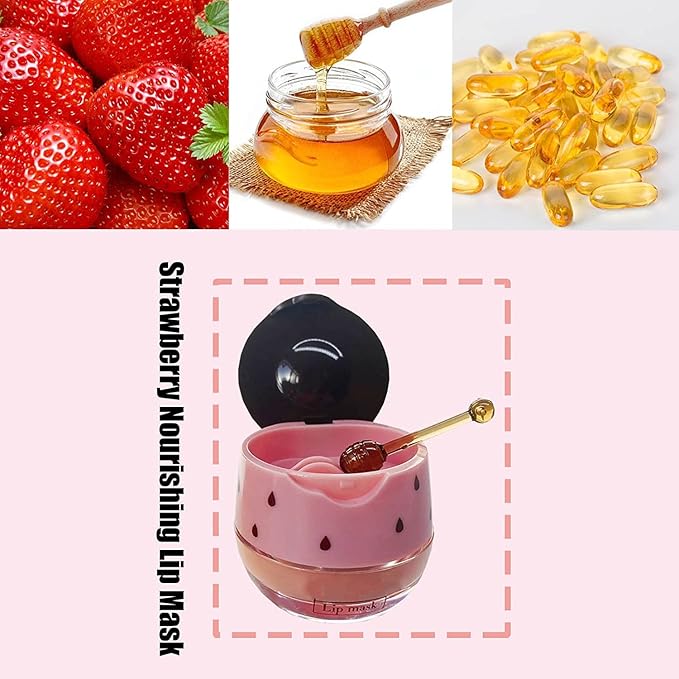 2PCS Bee Lip Balm Honey Pot, Sleeping