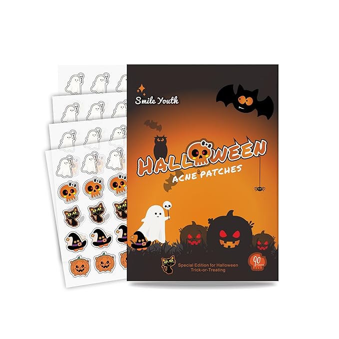 Pimple Patches, Halloween Acne Patch for Zits and Blemishes,Hydrocolloid Acne Pimple Patches for Covering Zits and Blemishes(90 patches)