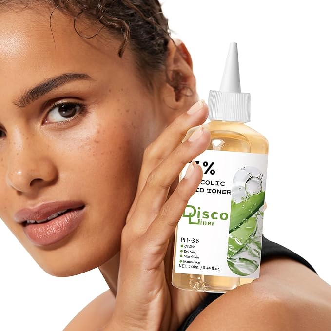 7% Glycolic Acid Exfoliating Toner, Hydrating Facial Toner, Smooth Glowing Skin, Even Skin Tone, Improve Skin Texture, Gentle Formula for Daily Use
