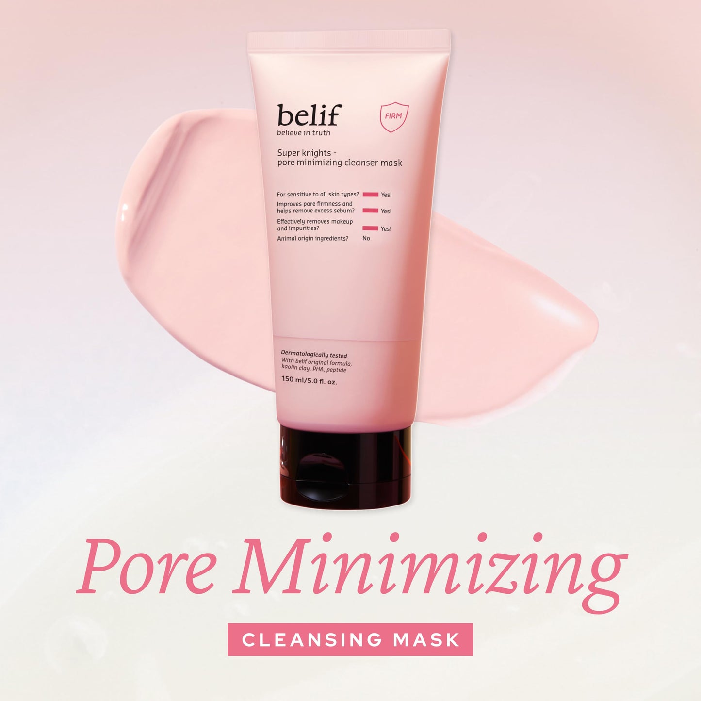 belif Super Knights - Pore Minimizing Cleansing Mask, 2-in-1 Facial Mask & Cleanser | Korean Skincare (5.0 fl. oz)