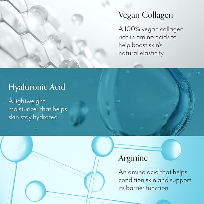 Bliss Hyaluronic Acid + Vegan Collagen Sheet Mask to Hydrate & Plump Skin, Cruelty-Free, Vegan and 100% Biodegradable, 5 pack