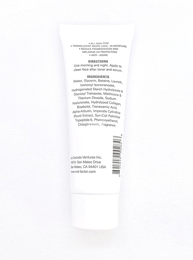MD Extra White Skin Brightening Cream, Anti-Aging Moisturizer with UV Protection, 1.7 fl oz