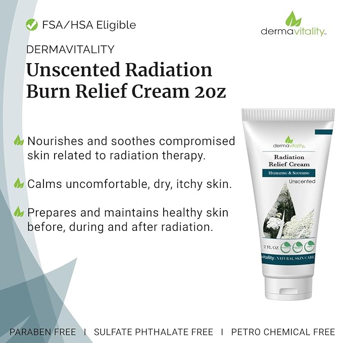 UltimateVitality Unscented Radiation Burn Relief Cream – Calendula Cream for Radiation Patients, Natural, Organic, Paraben, Pthalate Free - 2 ounces