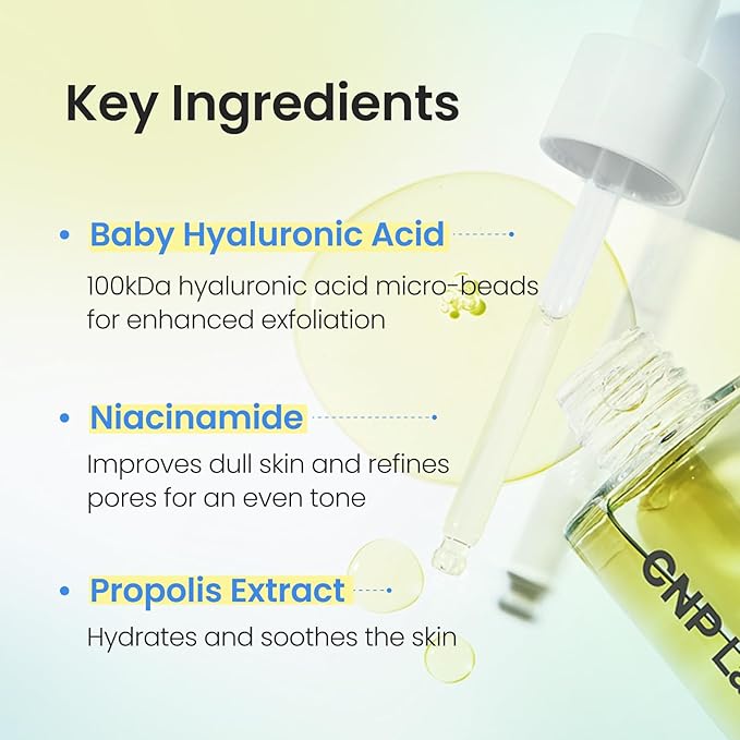 CNP Rescue+Propolis Serum - Redness Relief Serum with Niacinamide & IP-BHA, Soothing, Hydrating, Minimizing Pores, for Oily & Sensitive Skin, Lightweight Essence for Glass Skin, Korean Skin Care