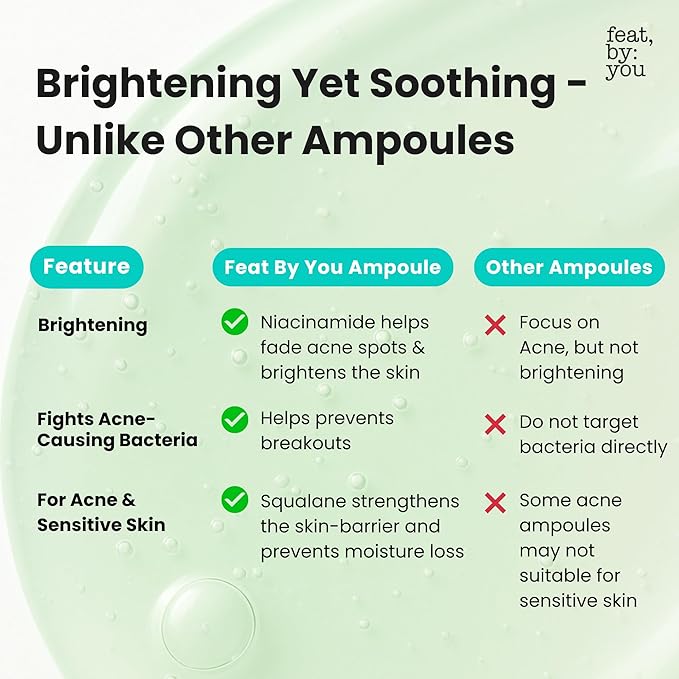 Feat By You ViTassie Forest Energy Vitamin Ampoule Solution - (2.70 fl.oz) Korean Skin Care Serum with Vitamin C, Niacinamide, Hyaluronic Acid, Fast Absorbing, Non-Greasy, Hydrating