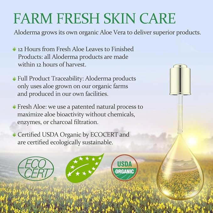 Aloderma Firming & Nourishing Facial Wash Made with Organic Aloe Vera - Moisturizing Face Wash for Dry, Aging Skin, Replenishing Aloe Vera Facial Cleanser for Women & Men - Hydrate, Rejuvenate, 4.2oz