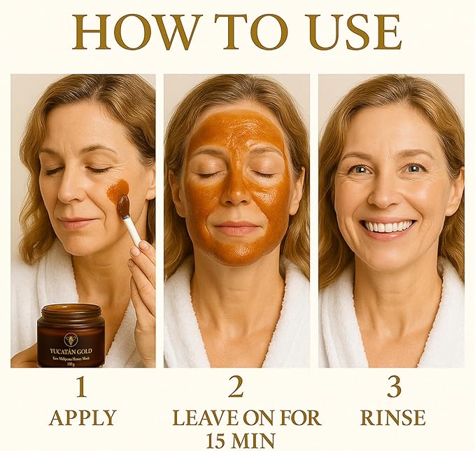 Melipona Honey Face Mask – All-Natural Solution for Dry Skin, Fine Lines & Youthful Glow With Enzymes & Antioxidants – Soothes Skin After Sun Exposure – Gentle Moisturizer for Sensitive Skin
