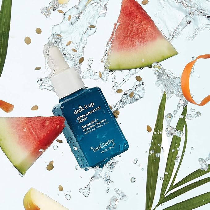 BioClarity Oil-Free Deep Hydrating Serum, 100% Vegan, Non-Toxic, Long-Lasting Hydration, With Vitamin E, Lentil & Watermelon, Lightweight Moisturizing Formula for All Skin Types, 1 fl. oz.