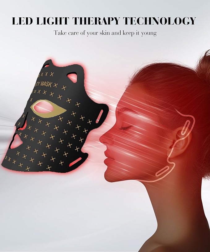 Red Light Therapy for Face, 7 Colors LED Face Mask Light Therapy At Home, Led Face Mask Light Therapy