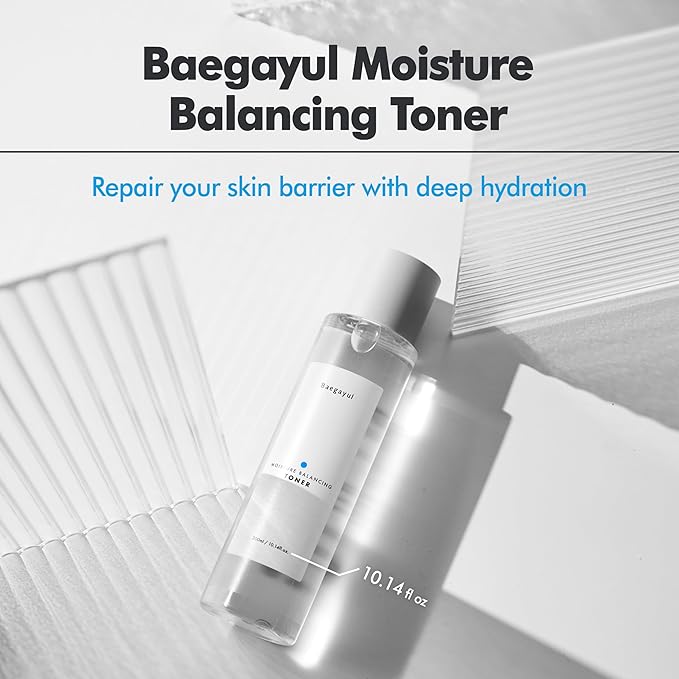 Moisture Balancing Face Toner - Korean Skincare for Sensitive Skin, Hydrating & Soothing with Exfoliating PHA and Hyaluronic Acid, Botanical, Sulfate-Free, Low pH Daily Toner (10.14fl oz)