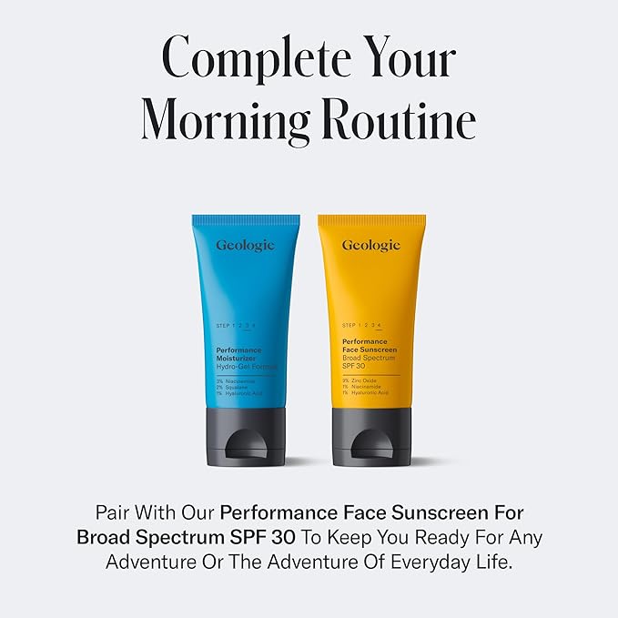 Geologie Oil Free Gel Moisturizer Cooling, Ultra Light Daily Face Moisturizer with Hyaluronic Acid, Niacinamide,and Squalane | 75 ML | 100 Day Supply