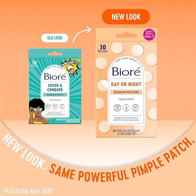 Biore Pimple Patches, Cover & Conquer Blemish Patch, Medical Grade Ultra-Thin Hydrocolloid for Covering Zits and Blemishes, HSA/FSA Approved, 30 Count