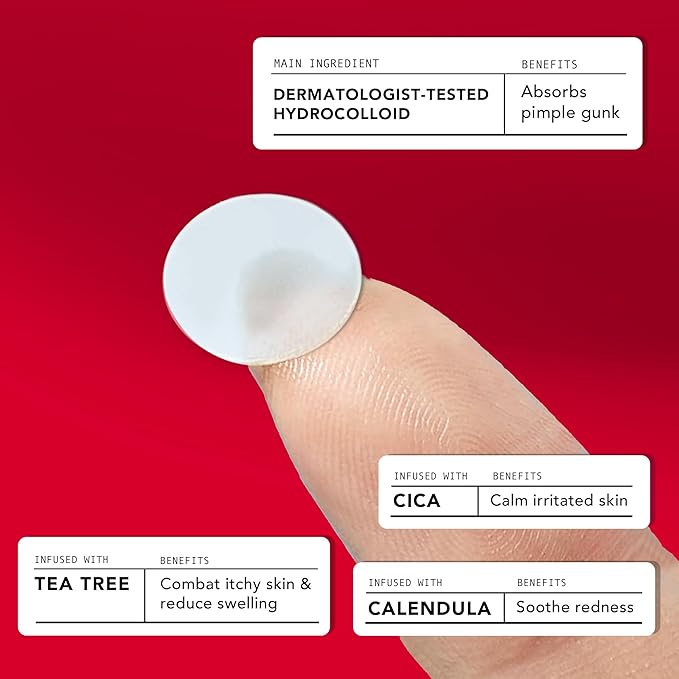 AVARELLE Acne Pimple Patch (40 Count) Absorbing Hydrocolloid Spot Treatment with Tea Tree Oil, Calendula Oil and Cica, Certified Vegan, Cruelty Free (VARIETY / 40 COUNT)
