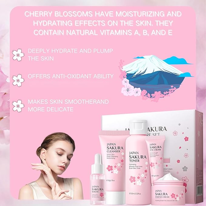 Sakura Skin Care Set, Women Gift