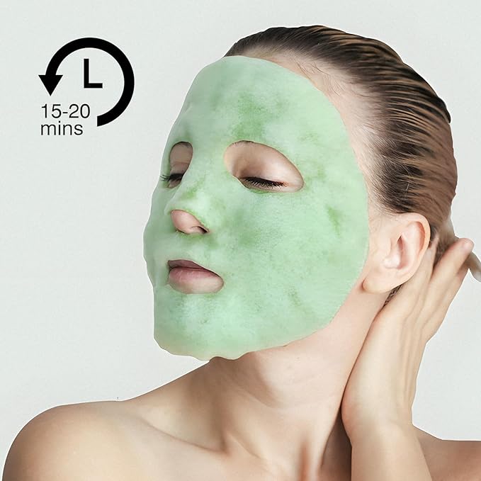 Facial Masks Skincare for Women,Bubble Moisturize Face Mask Sheet for Girl,Hydrating Face Mask for All Skin Types,Dry Skin & Sensitive Skin(8-Packs)