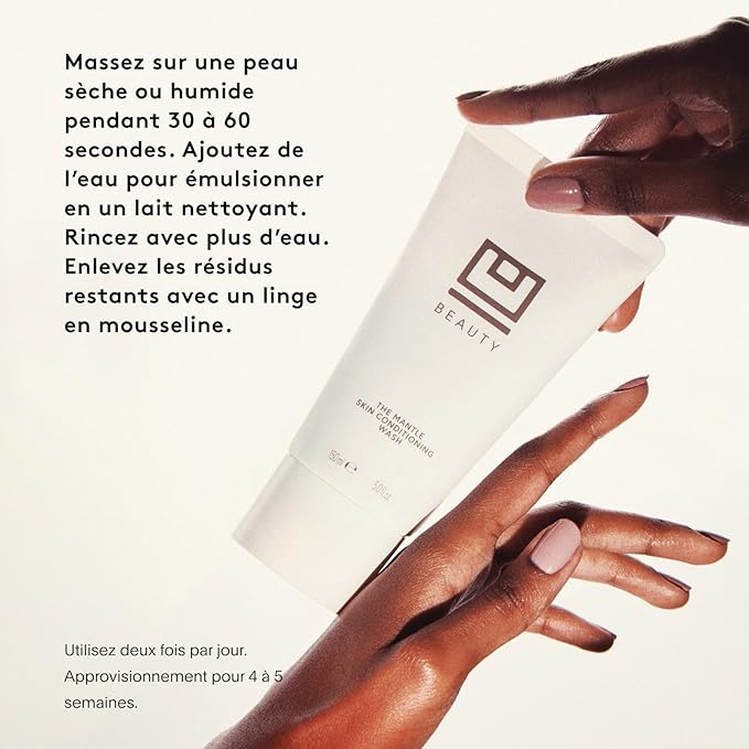 U Beauty The MANTLE Skin Conditioning Wash - Hydrating Facial Cleanser & Makeup Remover with Vitamin C + E, Fruit AHAs, and Hyaluronic Acid for Clean, Refreshed and Hydrated-Looking Skin - 5.0 fl oz