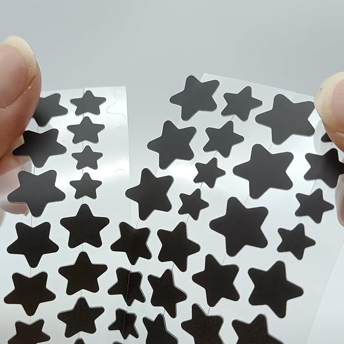 Black Star Pimple Patches for Face, 153 Counts Hydrocolloid Star Acne Patches, Cute Zit Covers for Face, Spot Stickers with Tea Tree, Salicylic Acid and Cica Oil