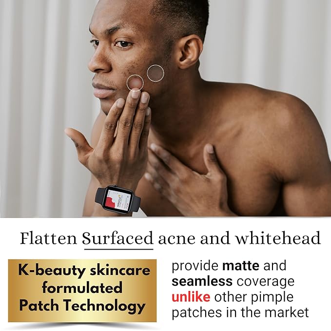 Acne Patch –Invisible Pimple Patches for Face & Body, Miracle Patch with Fast-Acting Hydrocolloid, Salicylic Acid & Tea Tree Oil – Waterproof & Hypoallergenic, 3 Sizes