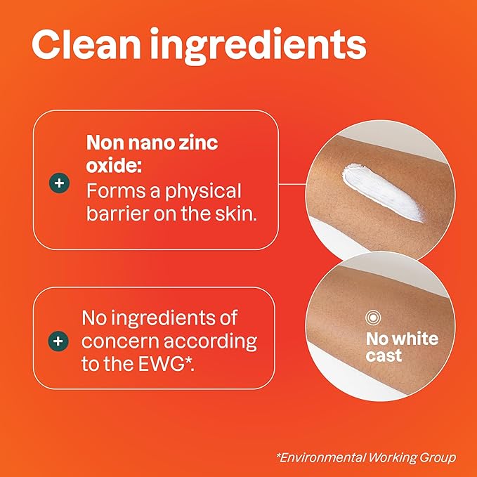 ATTITUDE Mineral Sunscreen with Zinc Oxide, SPF 30, EWG Verified, Broad Spectrum UVA/UVB Protection, Dermatologically Tested, Vegan, Orange Blossom, 5.2 Ounces