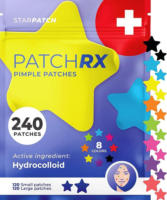 Star Pimple Patches for Face (240 Patches) with Hydrocolloid Only, Cute Acne Patches, Star Patches for Teens and Adults Zit Patches Stickers for Face, Fun Blemish Patches