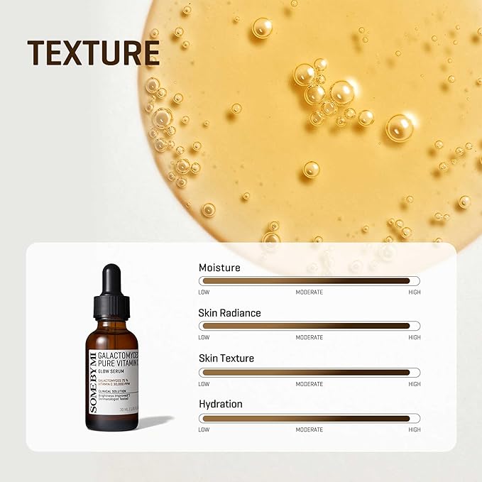 SOME BY MI Galactomyces Pure Vitamin C Glow Serum - 1.01Oz, 30ml - Korean Vitamin C Face Serum for Glow Glass Skin - Dark Spot Correcting Serum with Skin Texture and Elasticity Care - Korean Skin Care