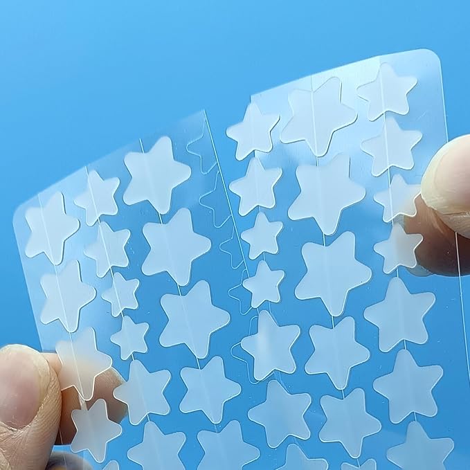 Clear Star Pimple Patches for Face, 153 Count Hydrocolloid Star Acne Patches Invisible, Cute Zit Covers for Face, Spot Stickers with Tea Tree, Salicylic Acid and Cica Oil