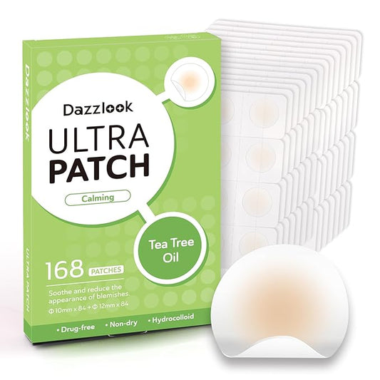 Ultra Pimple Patches Large Pack, Invisible Hydrocolloid Zits Blemishes Absorbing Patch with Tea Tree Oil Centella Asiatica, Acne Dots Stickers, 168 Patches for Family Use